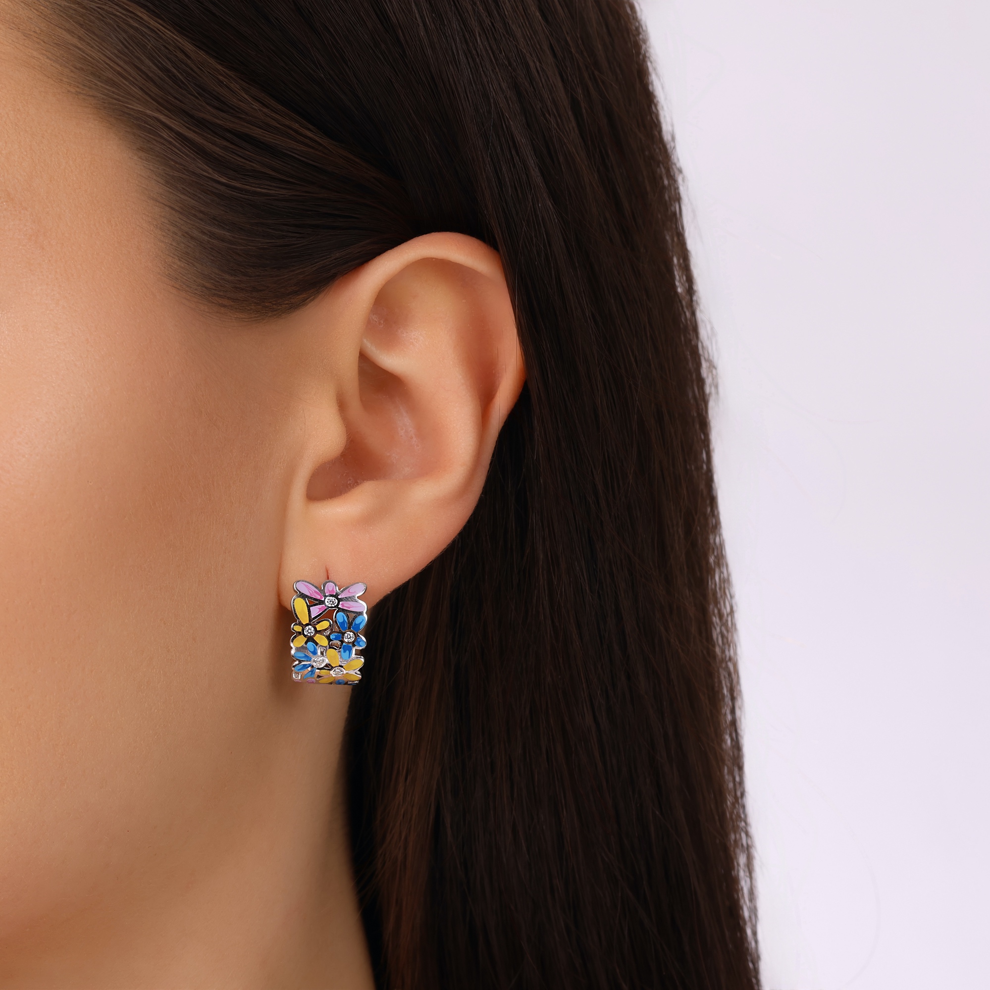 Heaven Collection Colorful Floral Motif Earrings