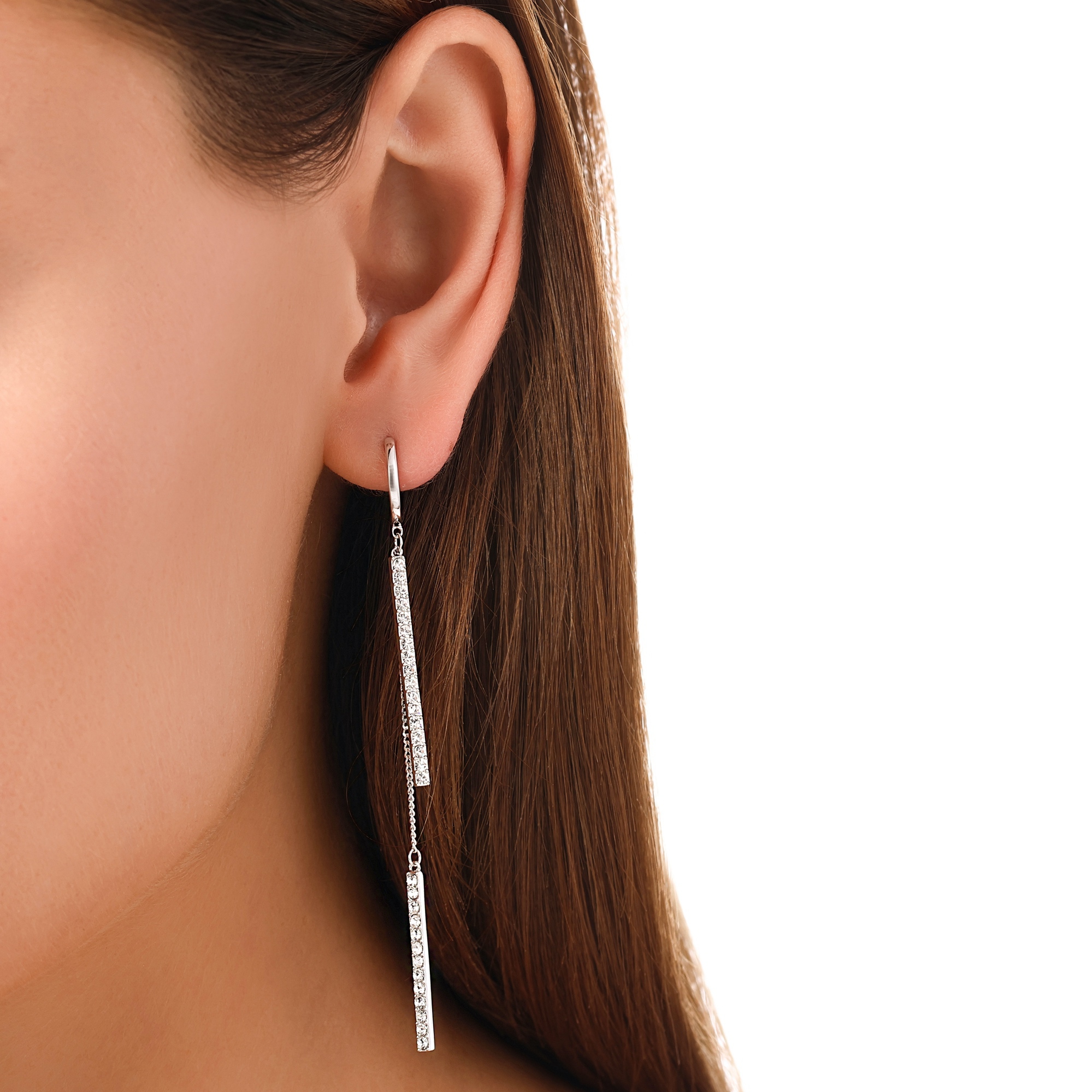 Gift Collection Stone Bar Detail Dangle Earrings