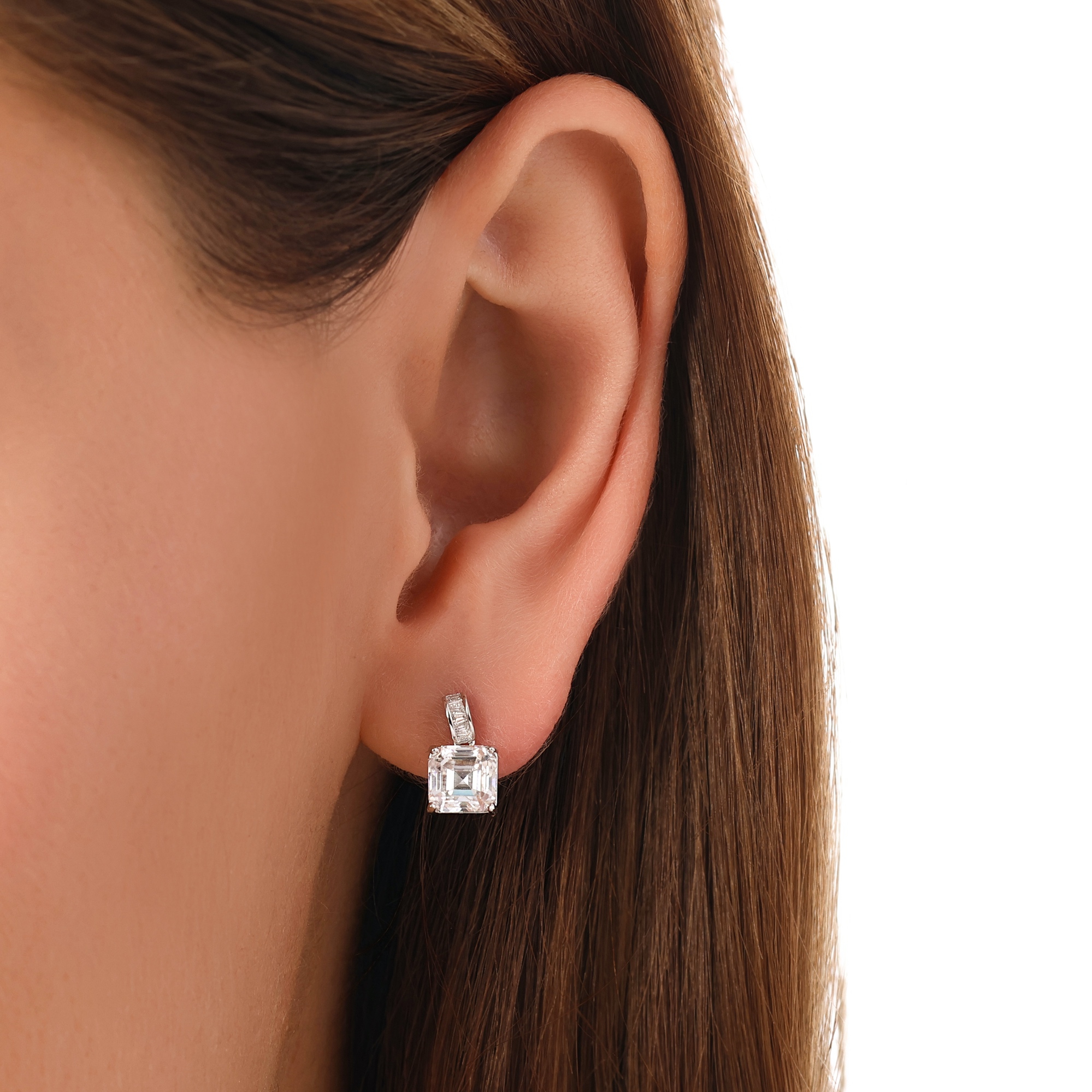 Gift Collection Square Cut Dangle Stone Earrings