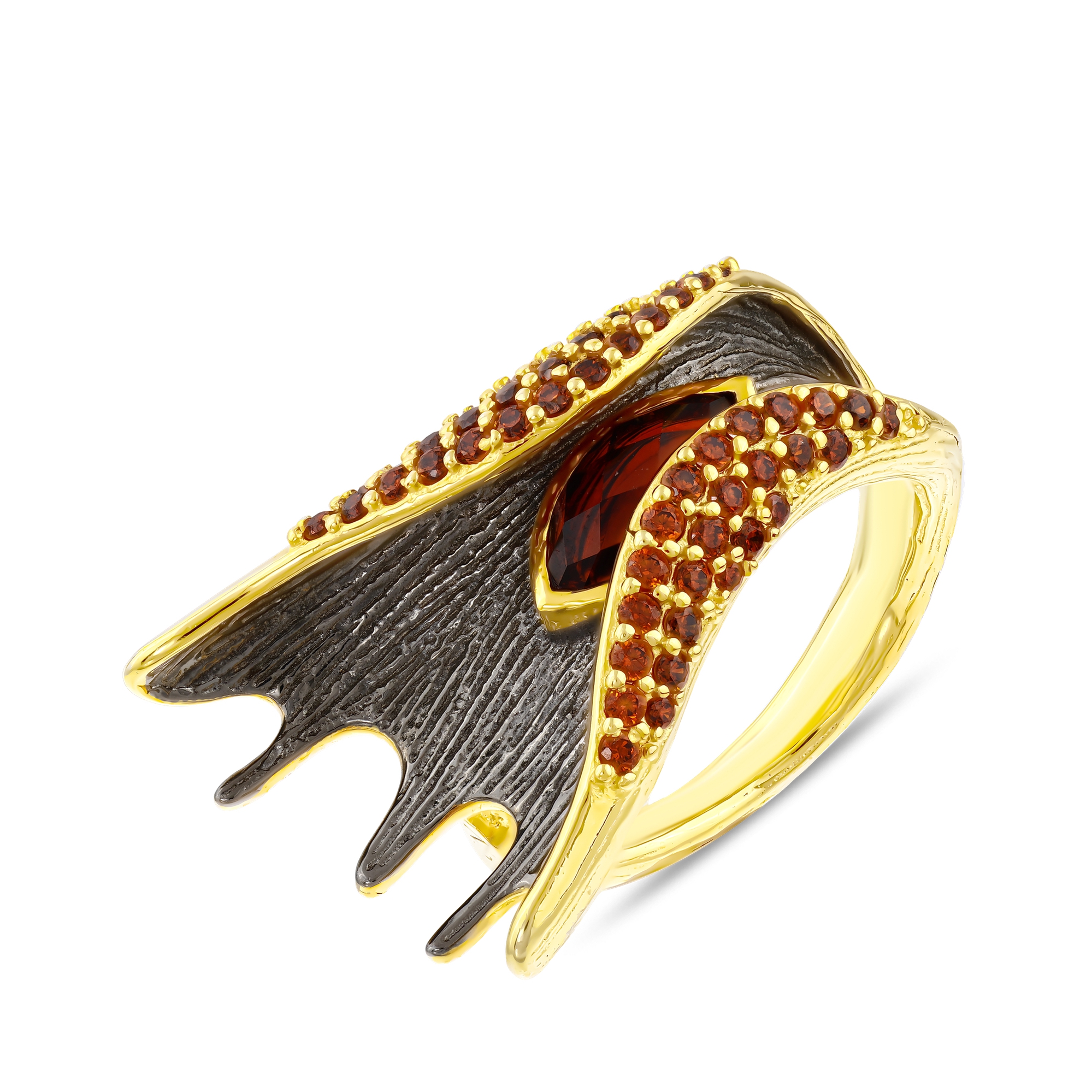 Kaleidoscope Gold Plated Garnet Ring
